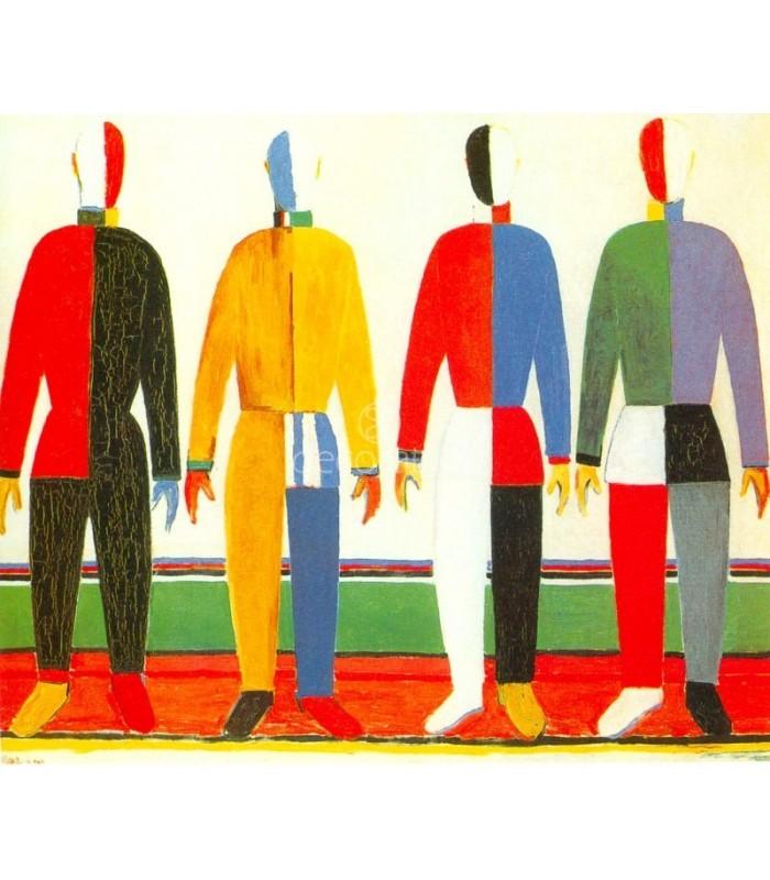 Decoratt Los deportistas con perfiles del suprematismo