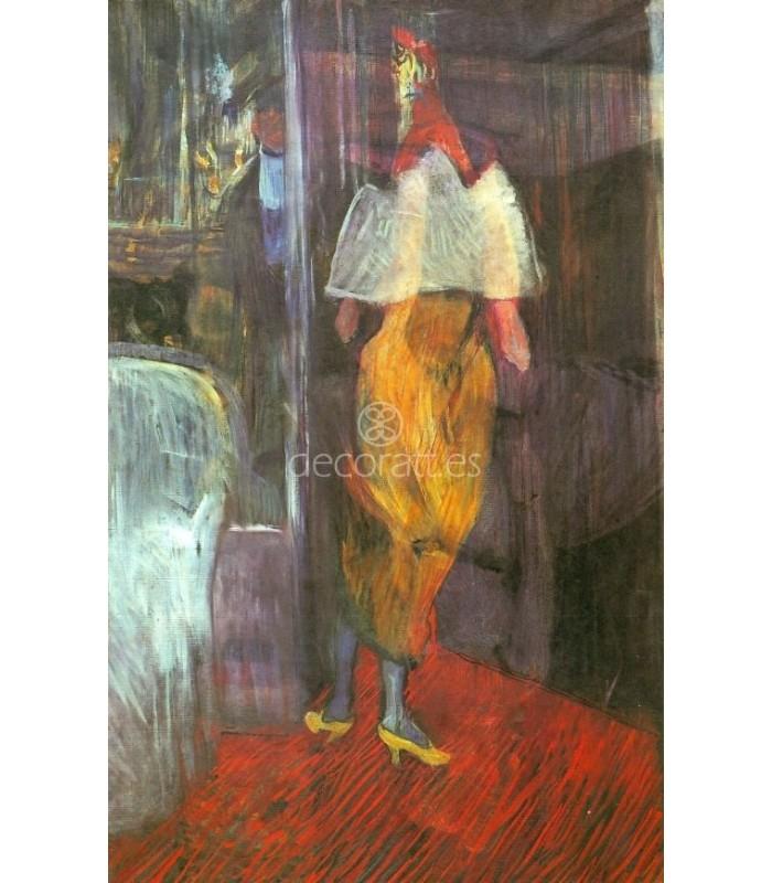 Decoratt Mujer en traje de noche a la entrada de un palco del teatro