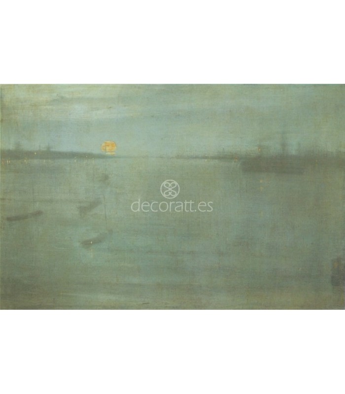 Decoratt Nocturne en bleu et or - L Baie de Southampton