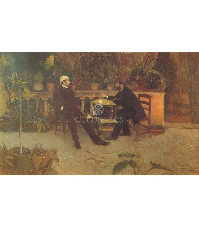 Decoratt Ramon Casas y Enric Claraso en un jardin de Gracia