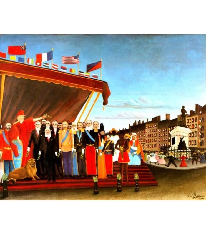 Decoratt Representantes de las potencias extranjeras saludan la republica