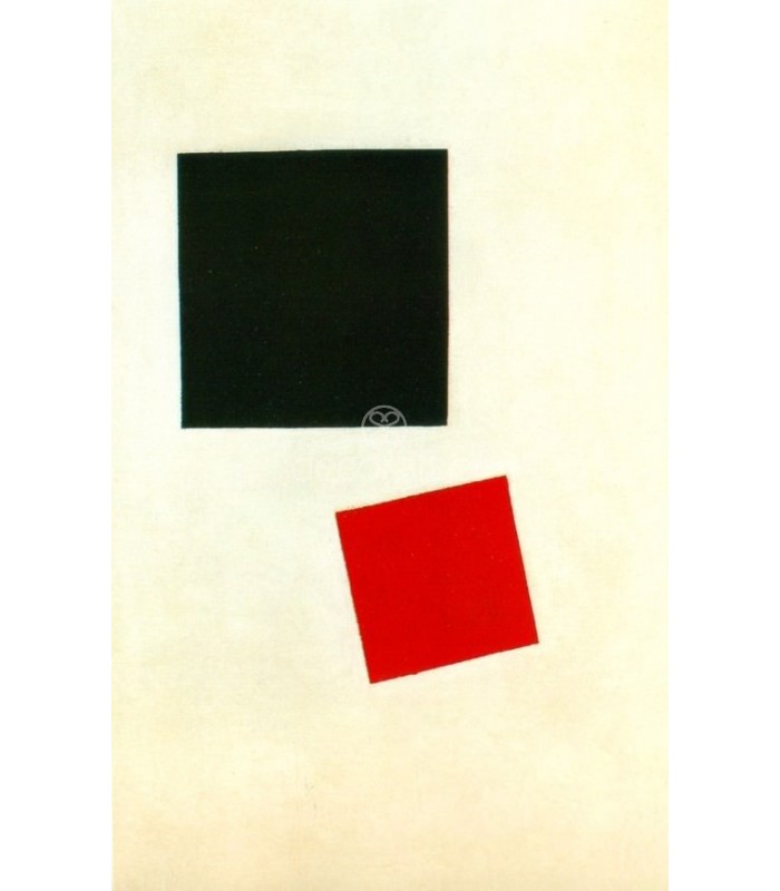 Decoratt Suprematismo con triangulo azul y rectangulo negro