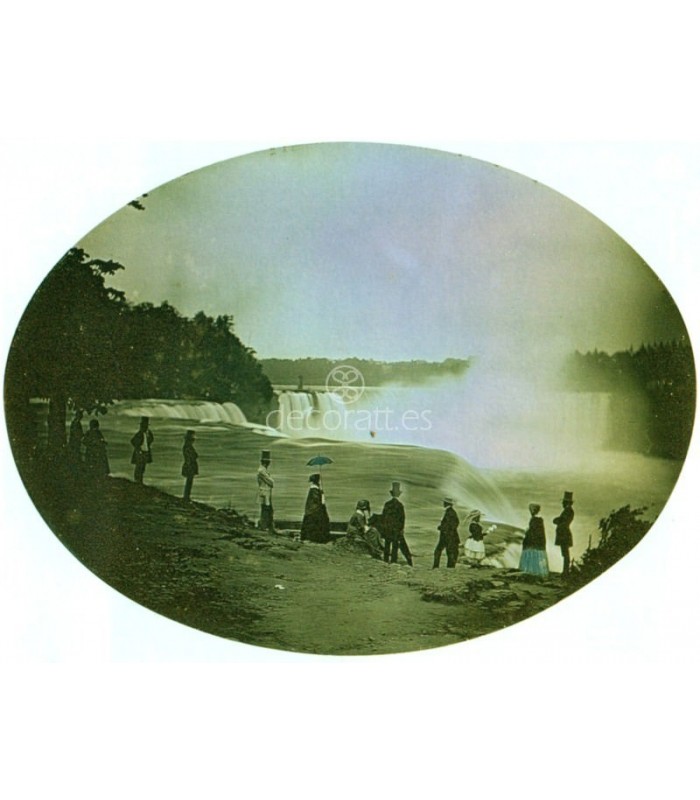 Decoratt Turistas mirando las Cataratas del Niagara Platt D. Babbitt 1879
