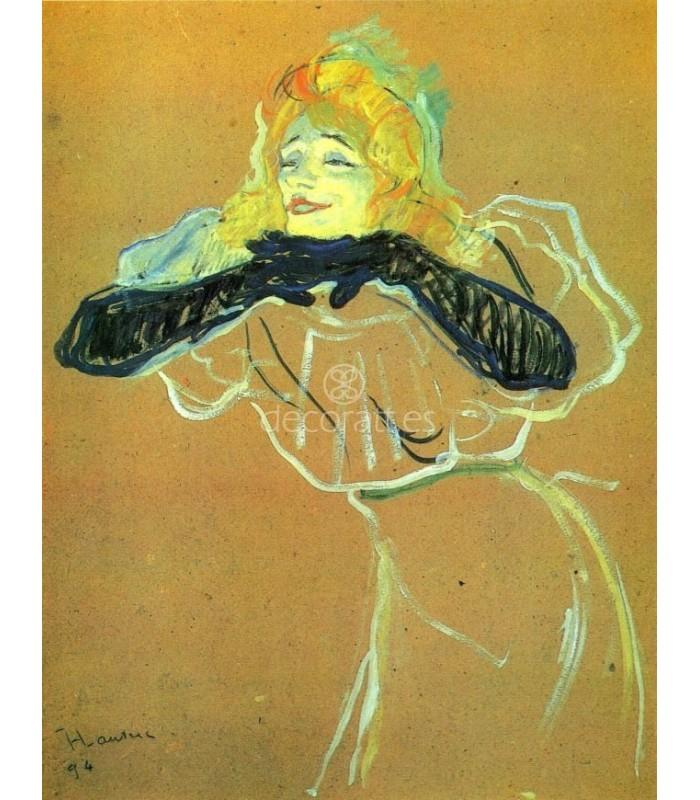 Decoratt Yvette Guilbert cantando Linger Longer Loo