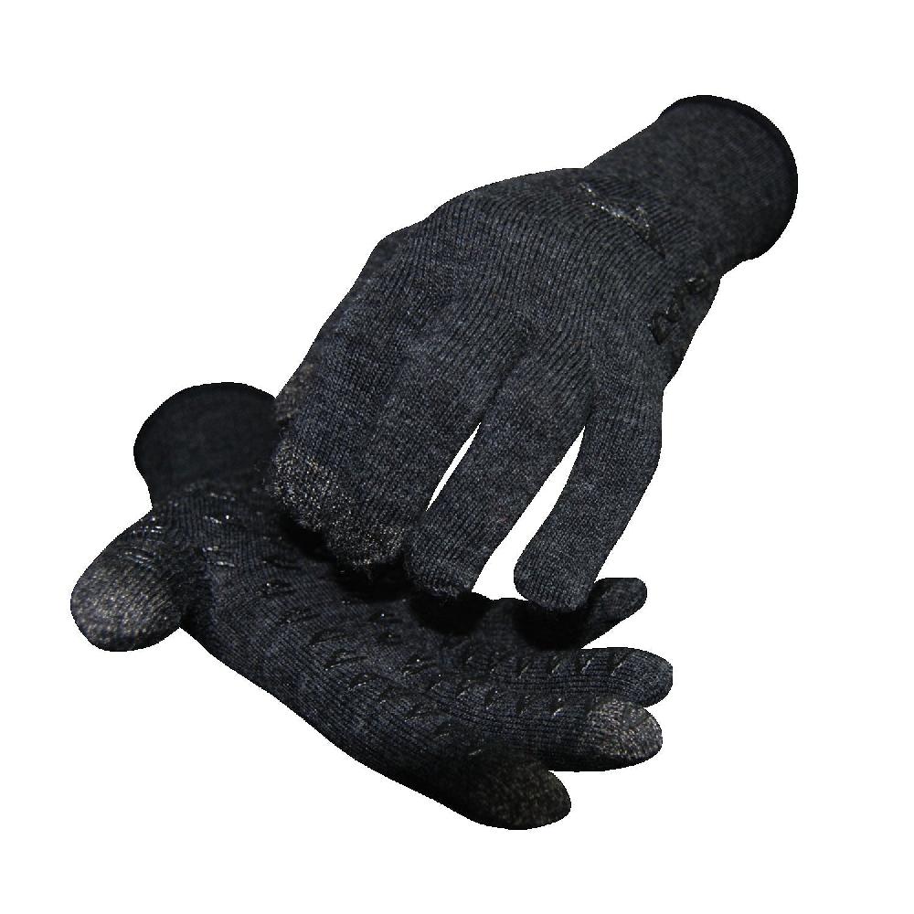 Defeet Duraglove ET Charcoal Wool w/Black Grippies
