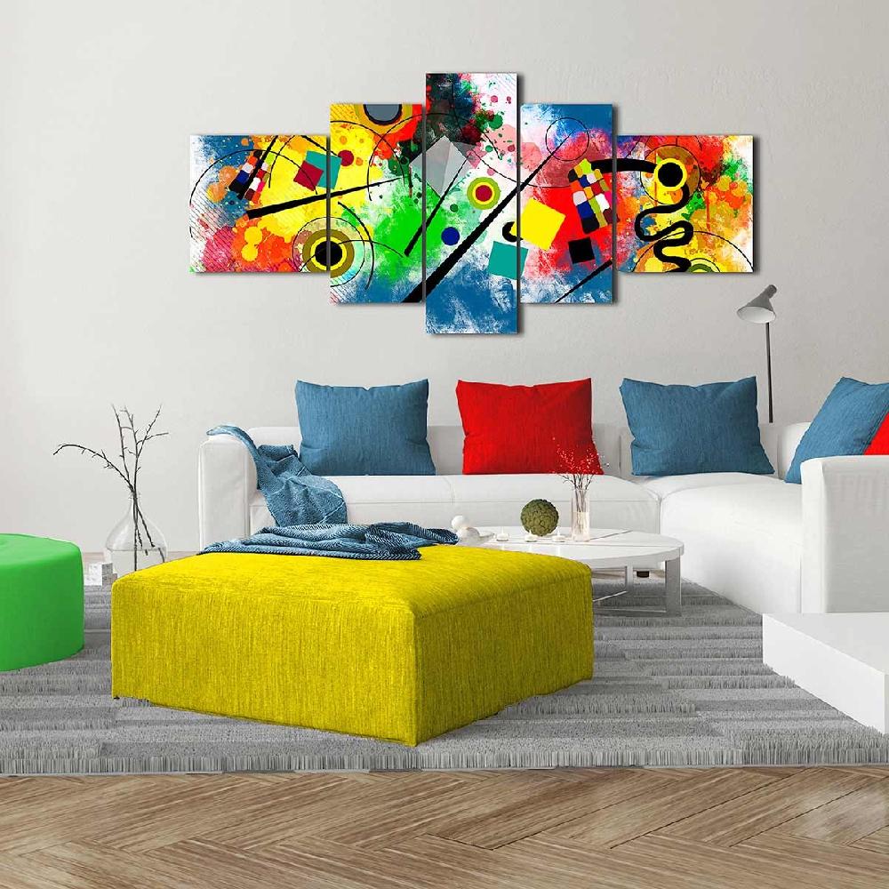 Dekoarte Cuadro En Lienzo Tríptico De Arte Moderno Kandisky