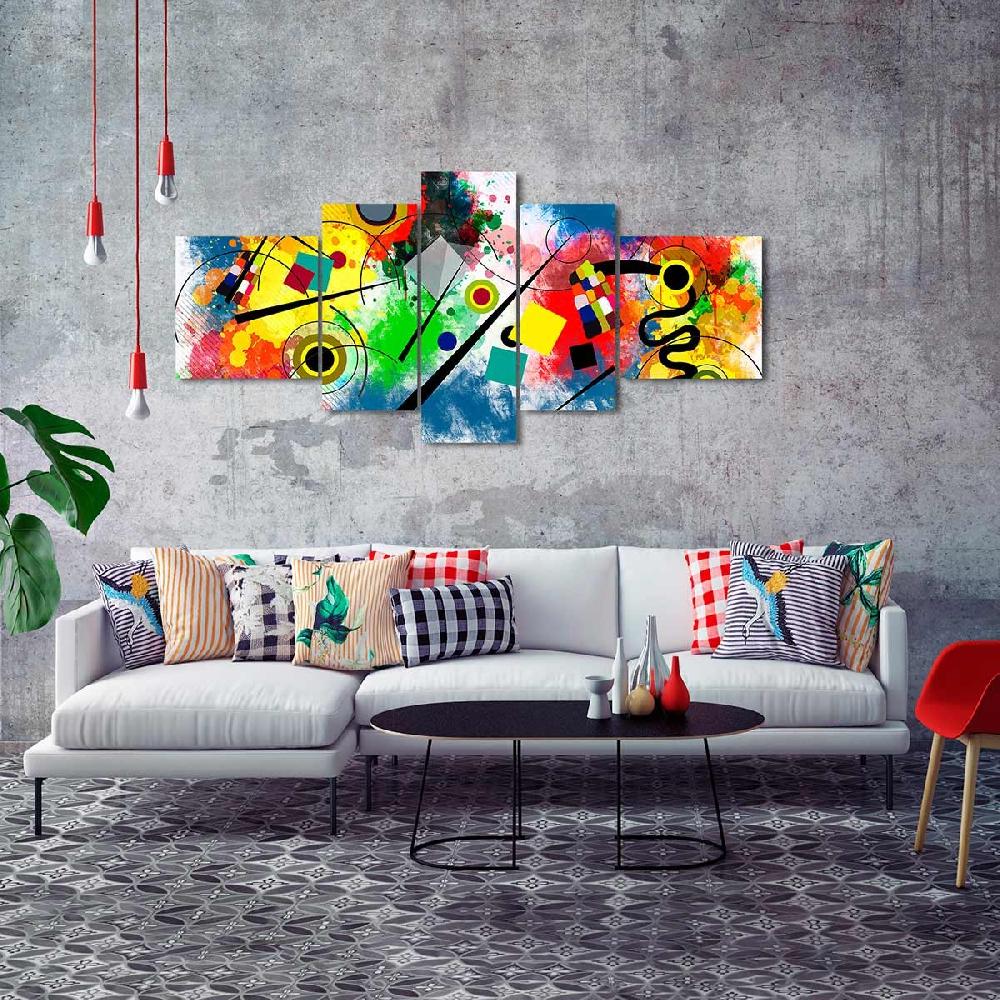 Dekoarte Cuadro En Lienzo Tríptico De Arte Moderno Kandisky