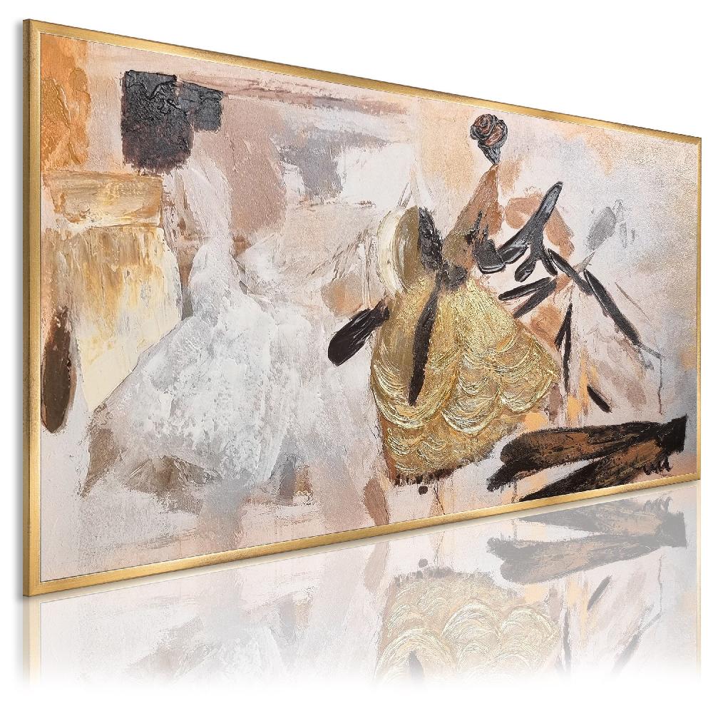 Dekoarte Cuadro pintado a mano bailarinas abstractas