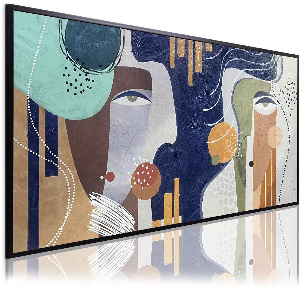 Dekoarte Cuadro pintado a mano caras abstractas apolo