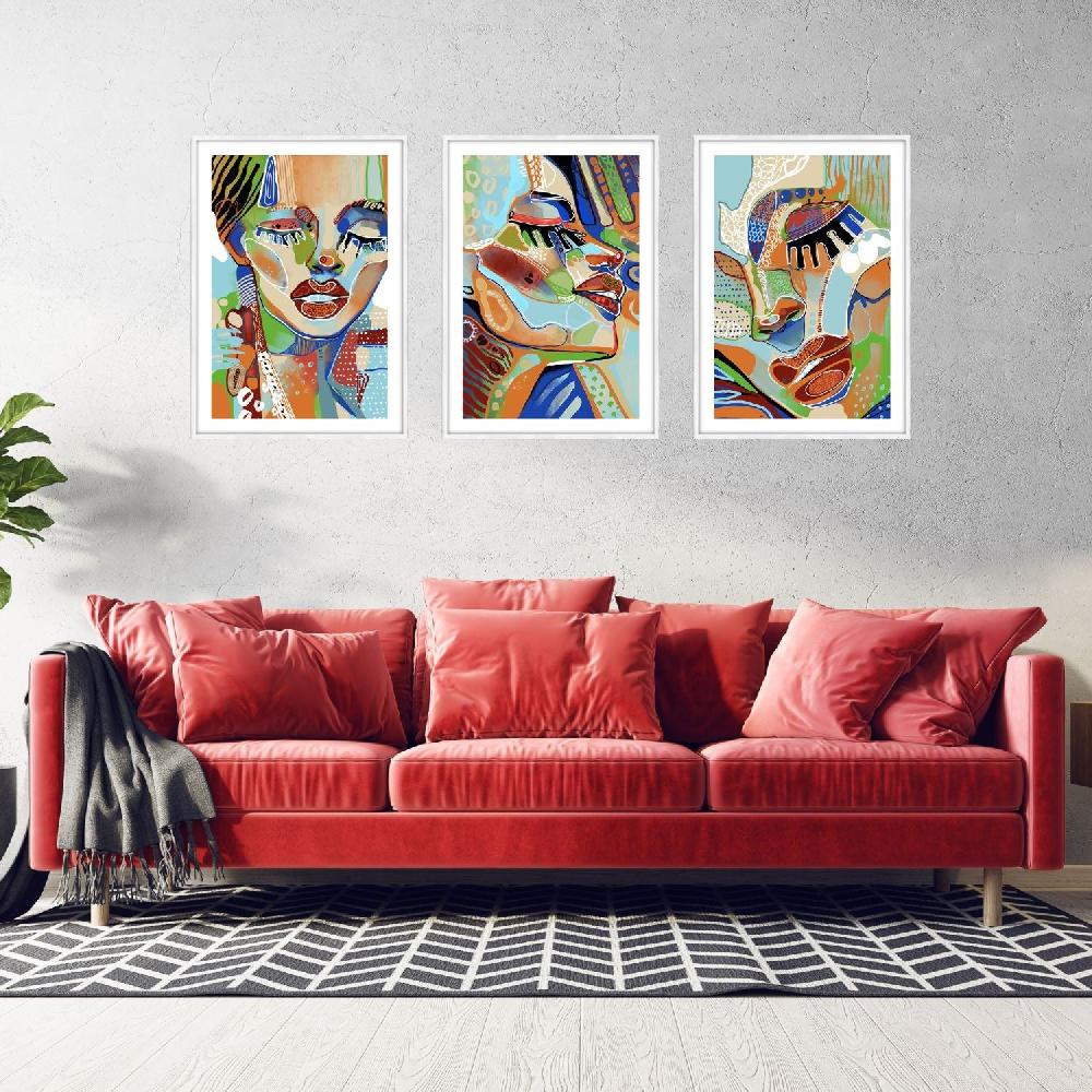 Dekoarte Cuadro Con Marco Blanco Donna