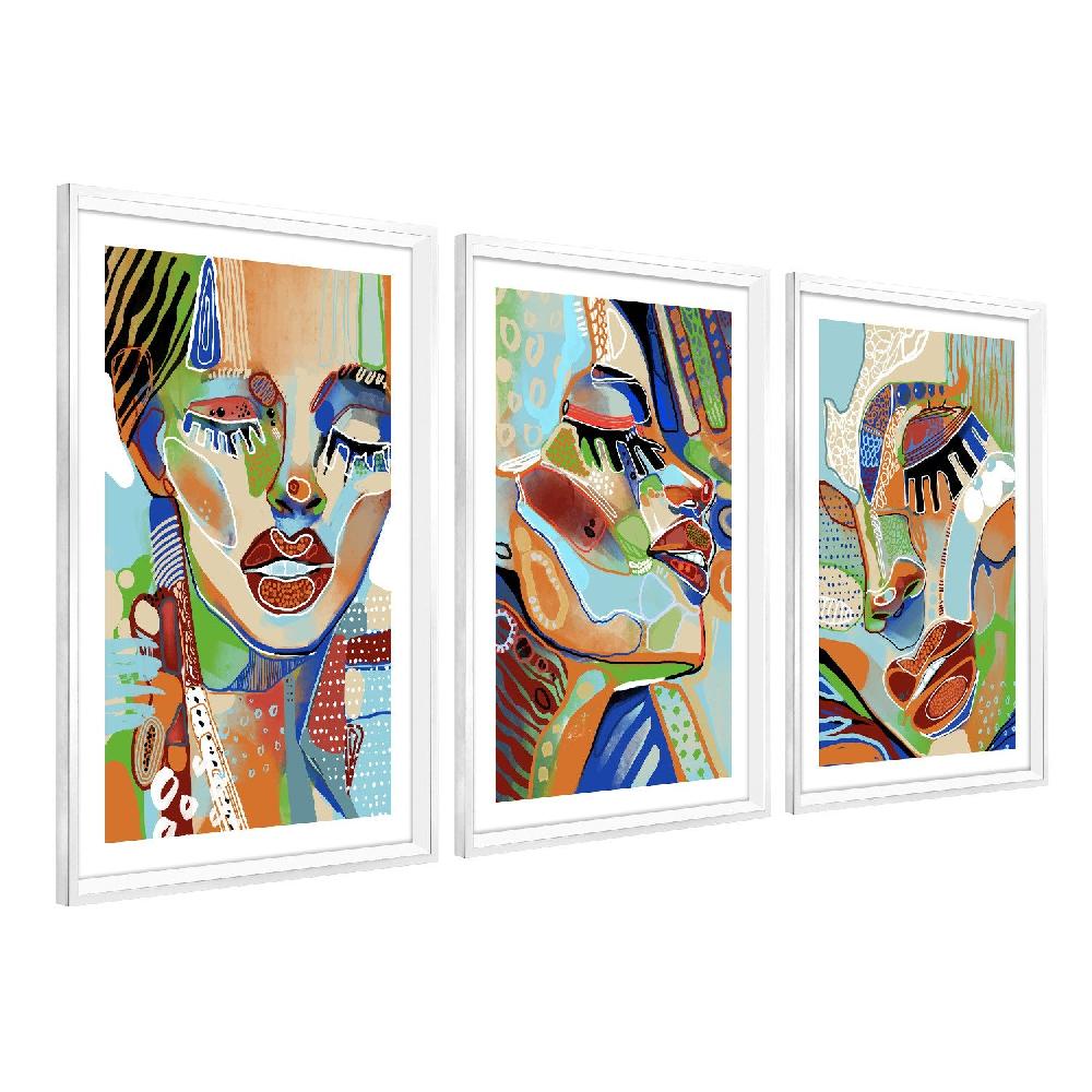 Dekoarte Cuadro con marco blanco donna