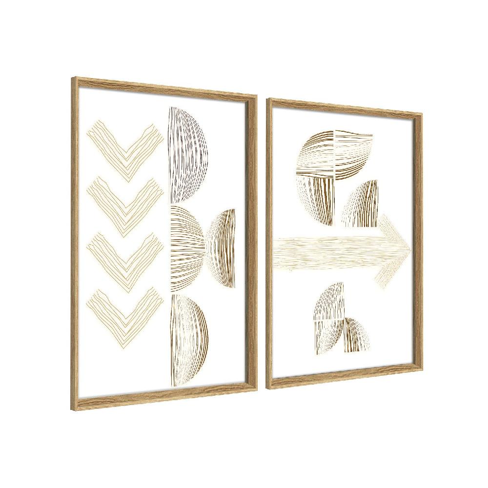 Dekoarte Cuadro con marco de madera moon