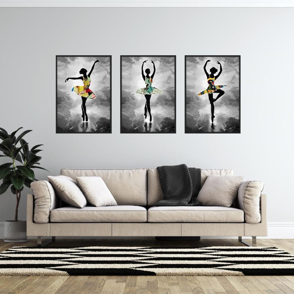 Dekoarte Cuadro Con Marco Negro Ballerina