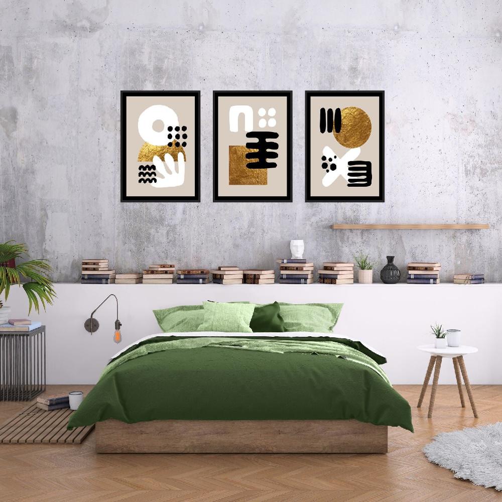 Dekoarte Cuadro Con Marco Negro Minimal Aureo