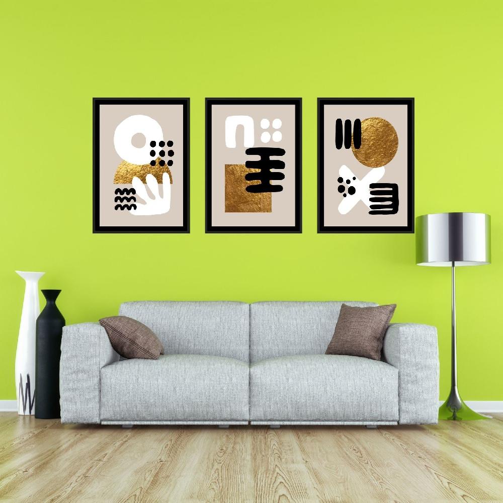 Dekoarte Cuadro Con Marco Negro Minimal Aureo