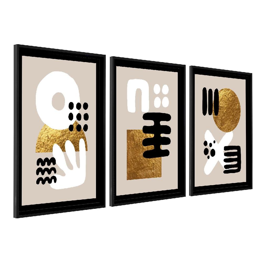 Dekoarte Cuadro con marco negro minimal aureo