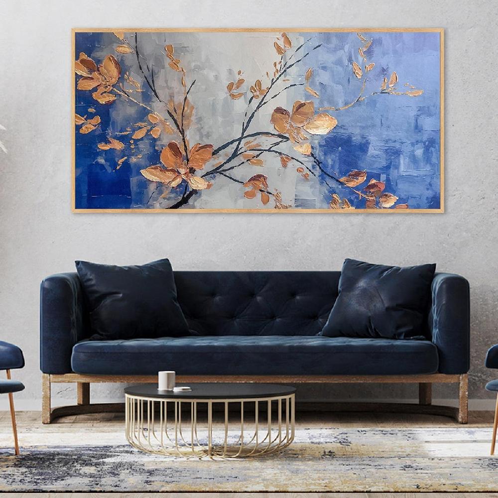 Dekoarte Cuadro Pintado A Mano Flores