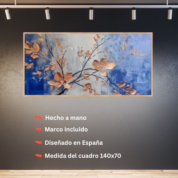 Dekoarte Cuadro Pintado A Mano Flores