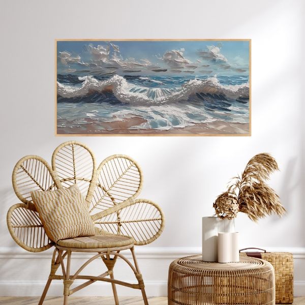 Dekoarte Cuadro Pintado A Mano Olas Eternas