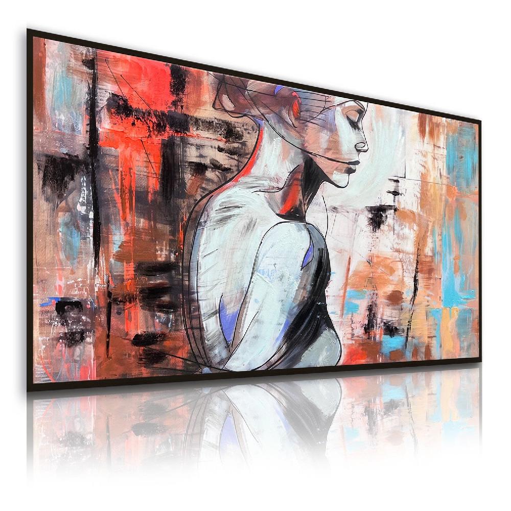 Dekoarte Cuadro pintado a mano retrato abstracto