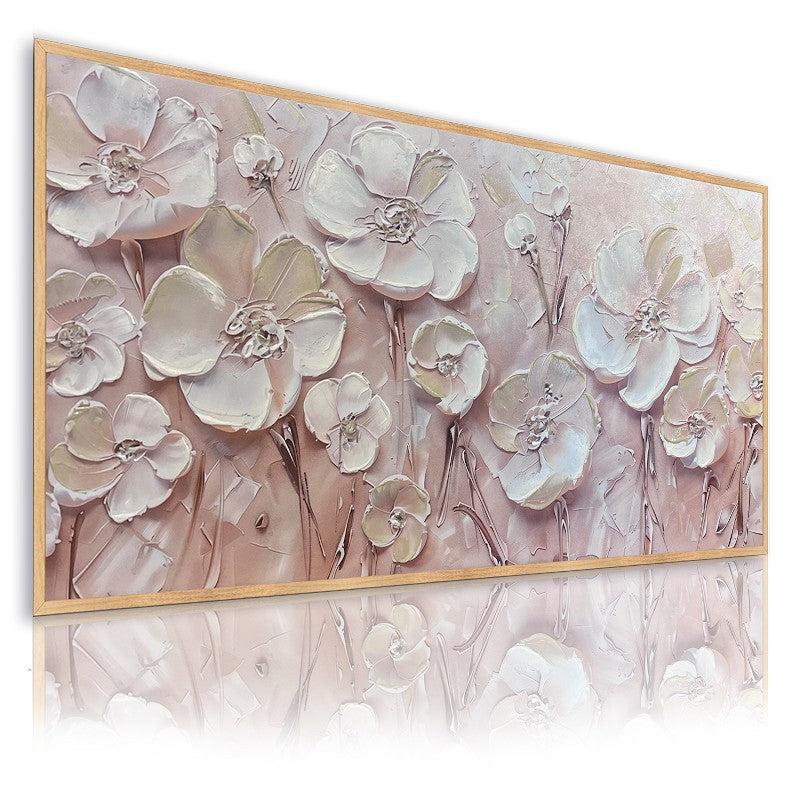 Dekoarte Cuadro pintado a mano textura floral