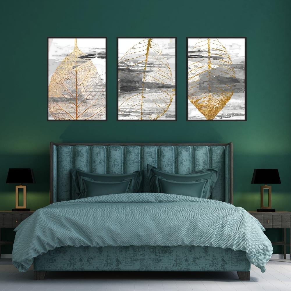 Dekoarte Marco De Madera Negro Leaf