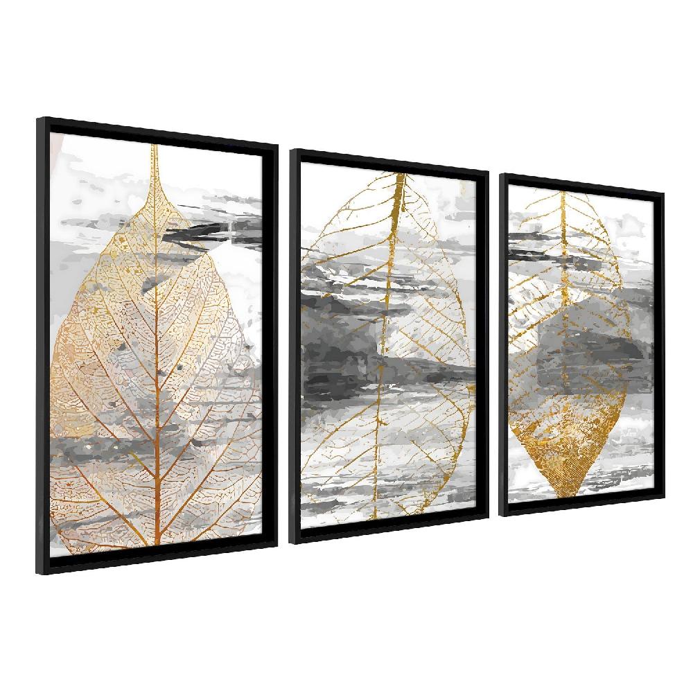 Dekoarte Marco de madera negro leaf