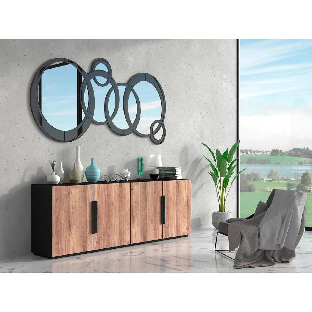 Dekoarte Espejo Decorativo De Pared Circulos Grandes Negros