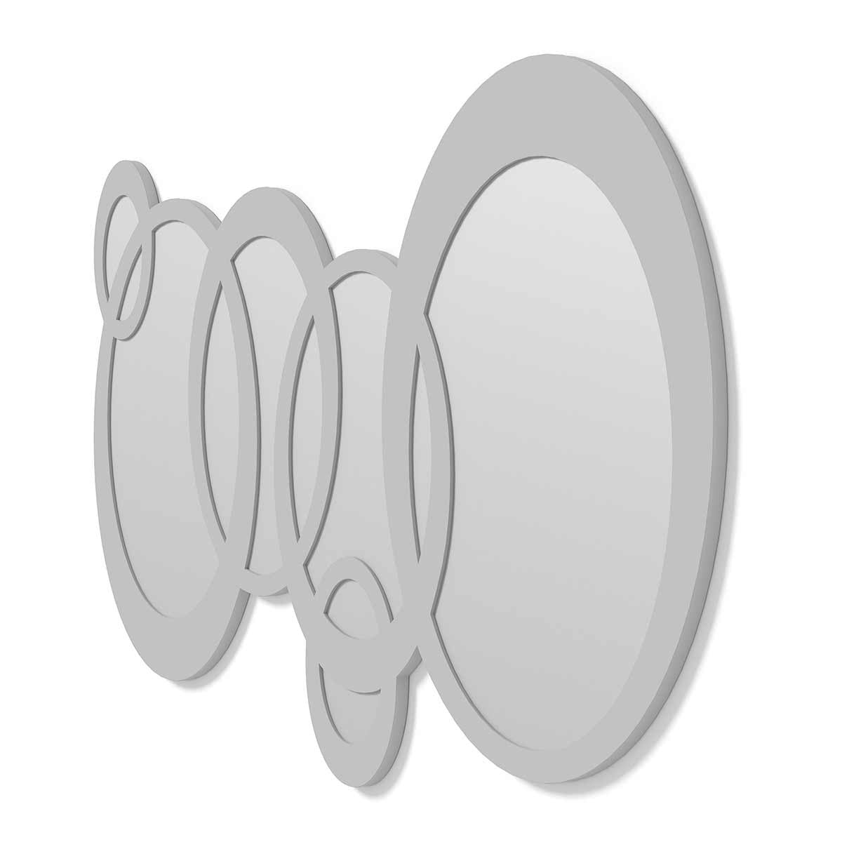 Dekoarte Espejo Decorativo De Pared Circulos Grandes Plateados