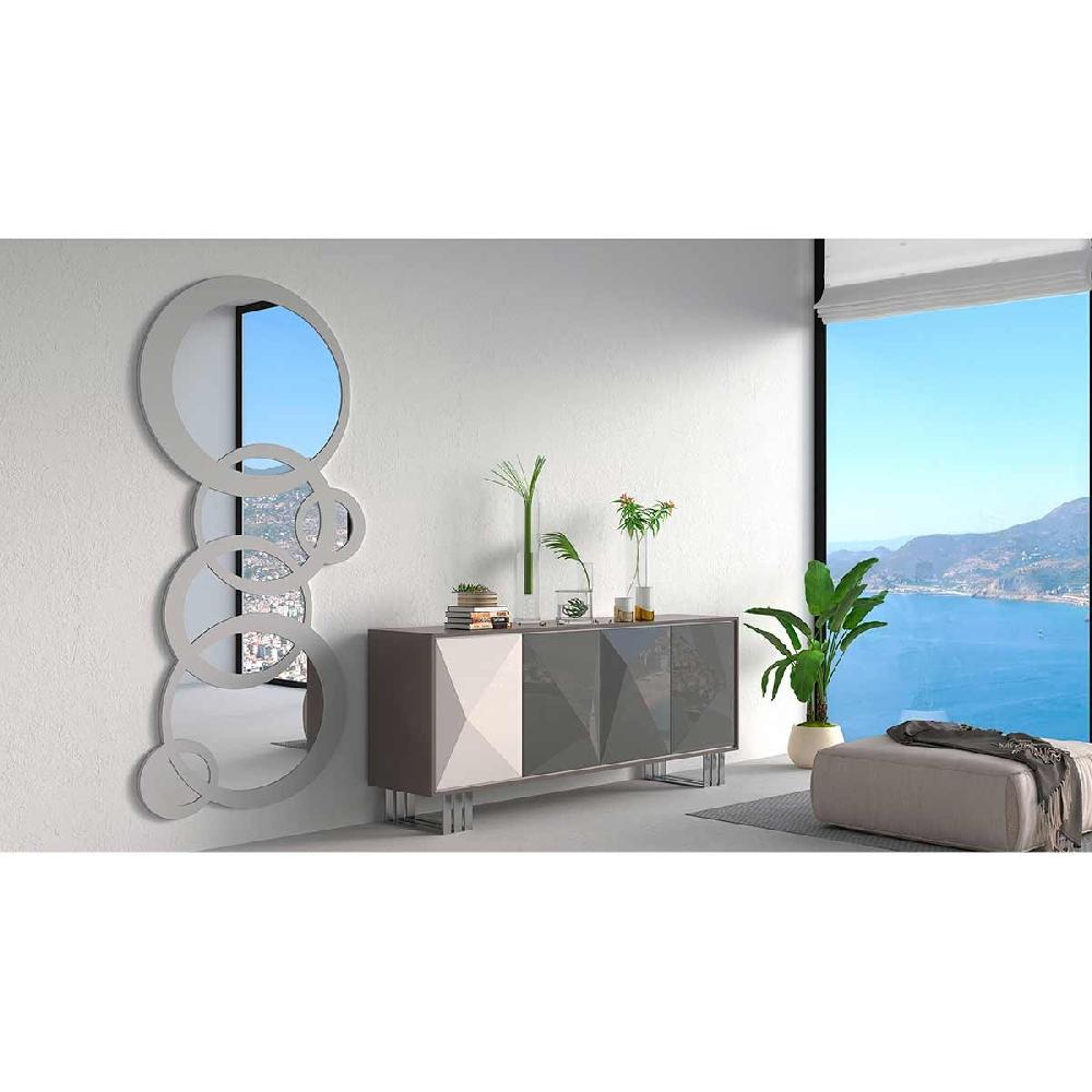 Dekoarte Espejo Decorativo De Pared Circulos Grandes Plateados