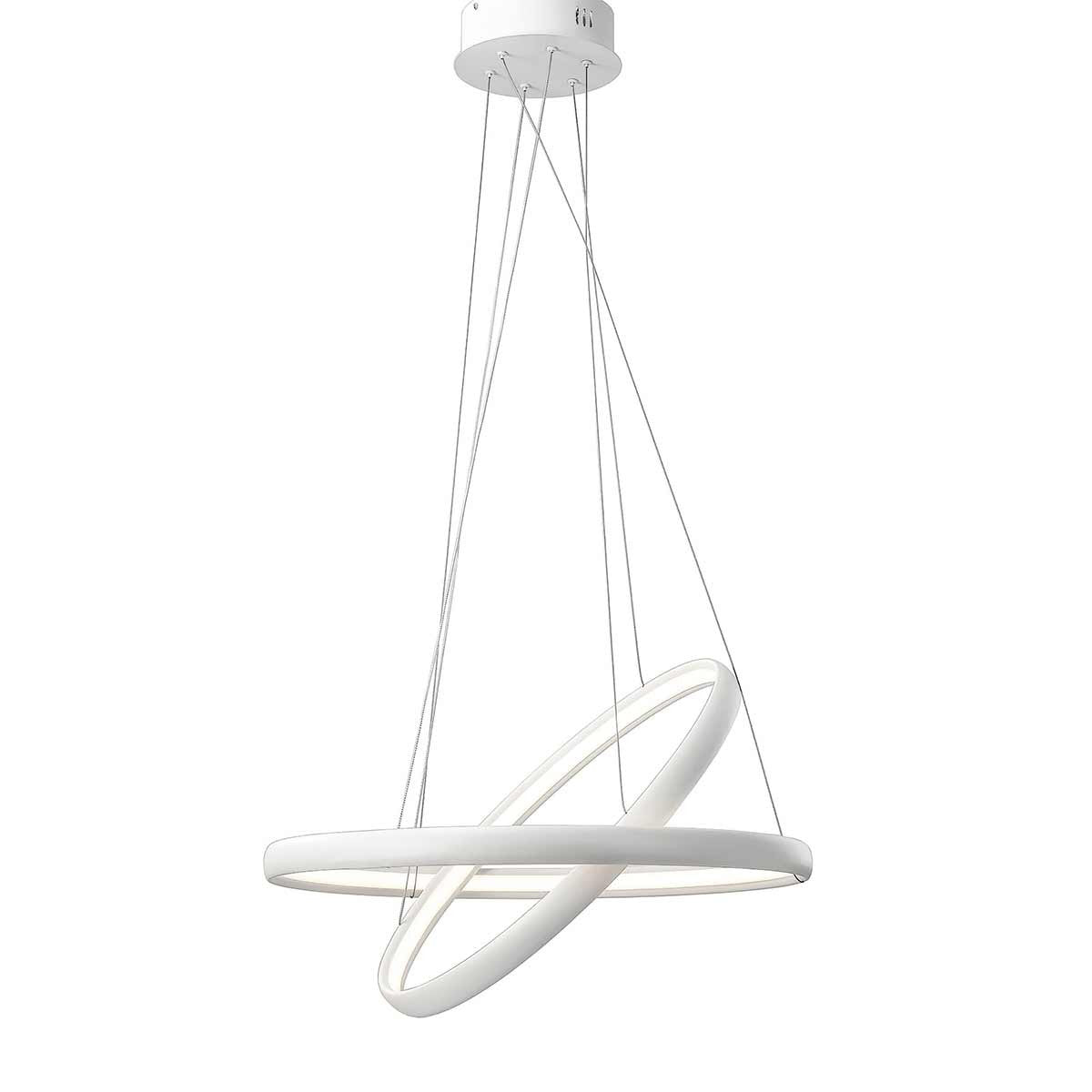 Dekoarte Lámpara Colgante Estilo Asimétrica Color Negro LED 36W Luz Cálida 2700K