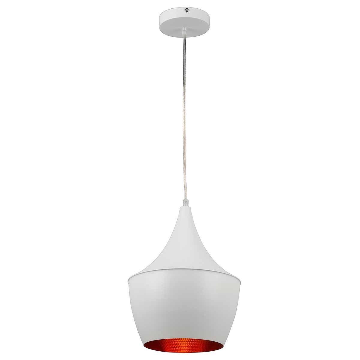 Dekoarte Lámpara Colgante Estilo Cáliz Color Blanco y Dorado A+