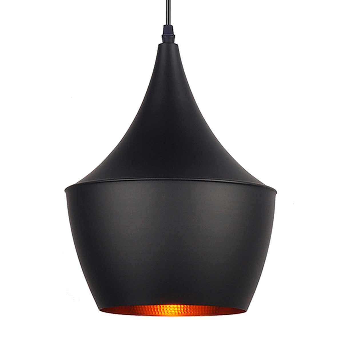 Dekoarte Lámpara Colgante Estilo Cáliz Color Nregro Y Dorado A+