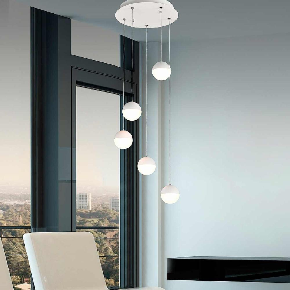 Dekoarte Lámpara Colgante Estilo Caracol Blanca LED 25W