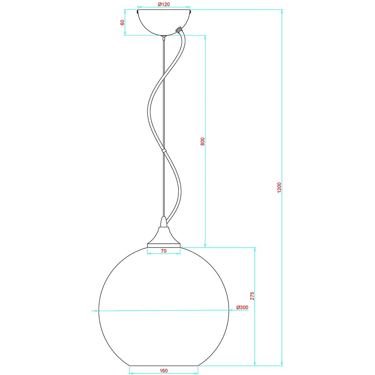 Dekoarte Lámpara Colgante Estilo Pecera - Marrón Y Nácar