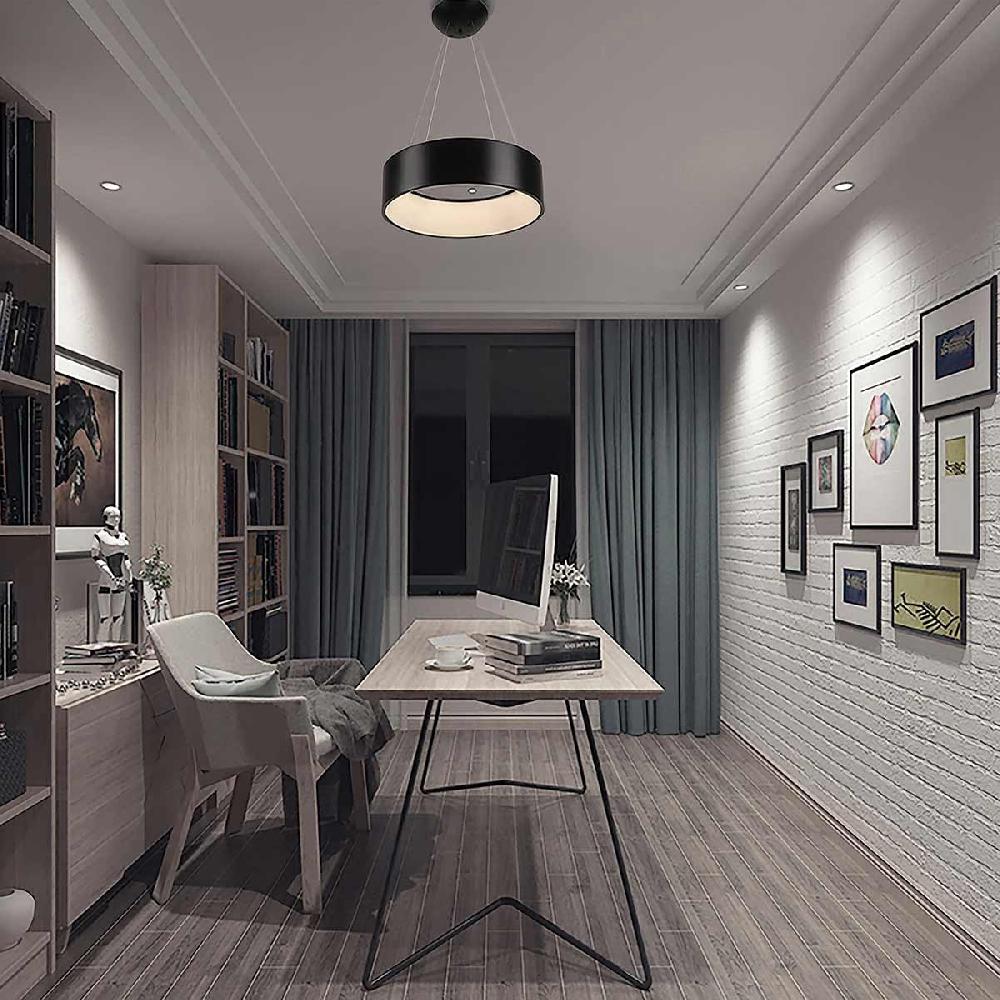 Dekoarte Lámpara Colgante LED Negra 42W - Luz Cálida Moderna