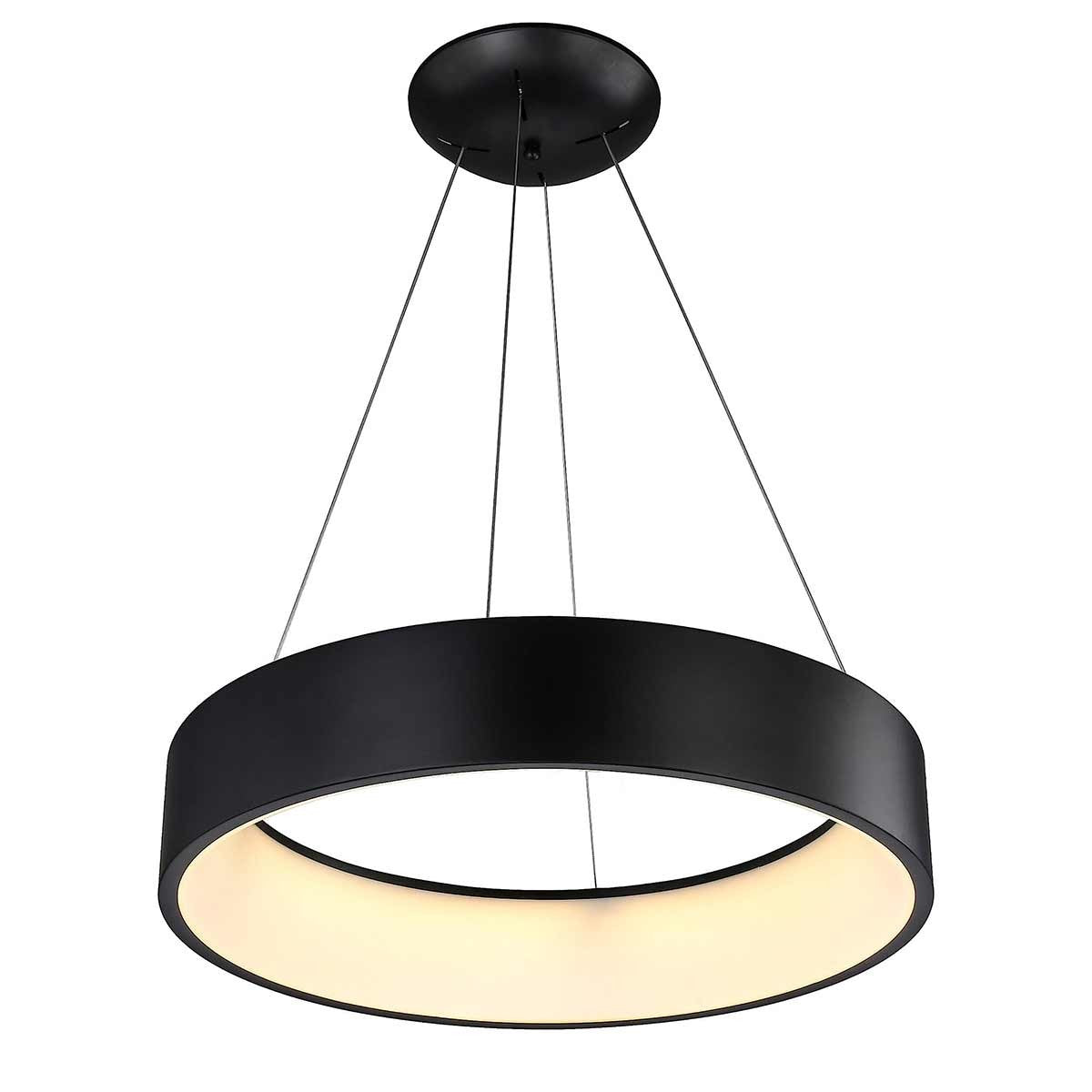 Dekoarte Lámpara Colgante LED Negra 42W - Luz Cálida Moderna