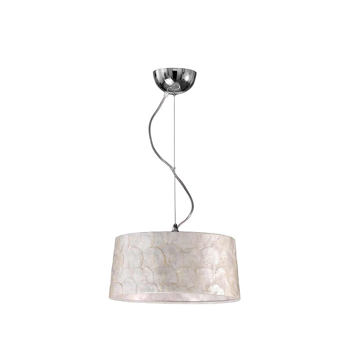 Dekoarte Lámpara Colgante Moderna Nácar y Cromo - Decoración Elegante