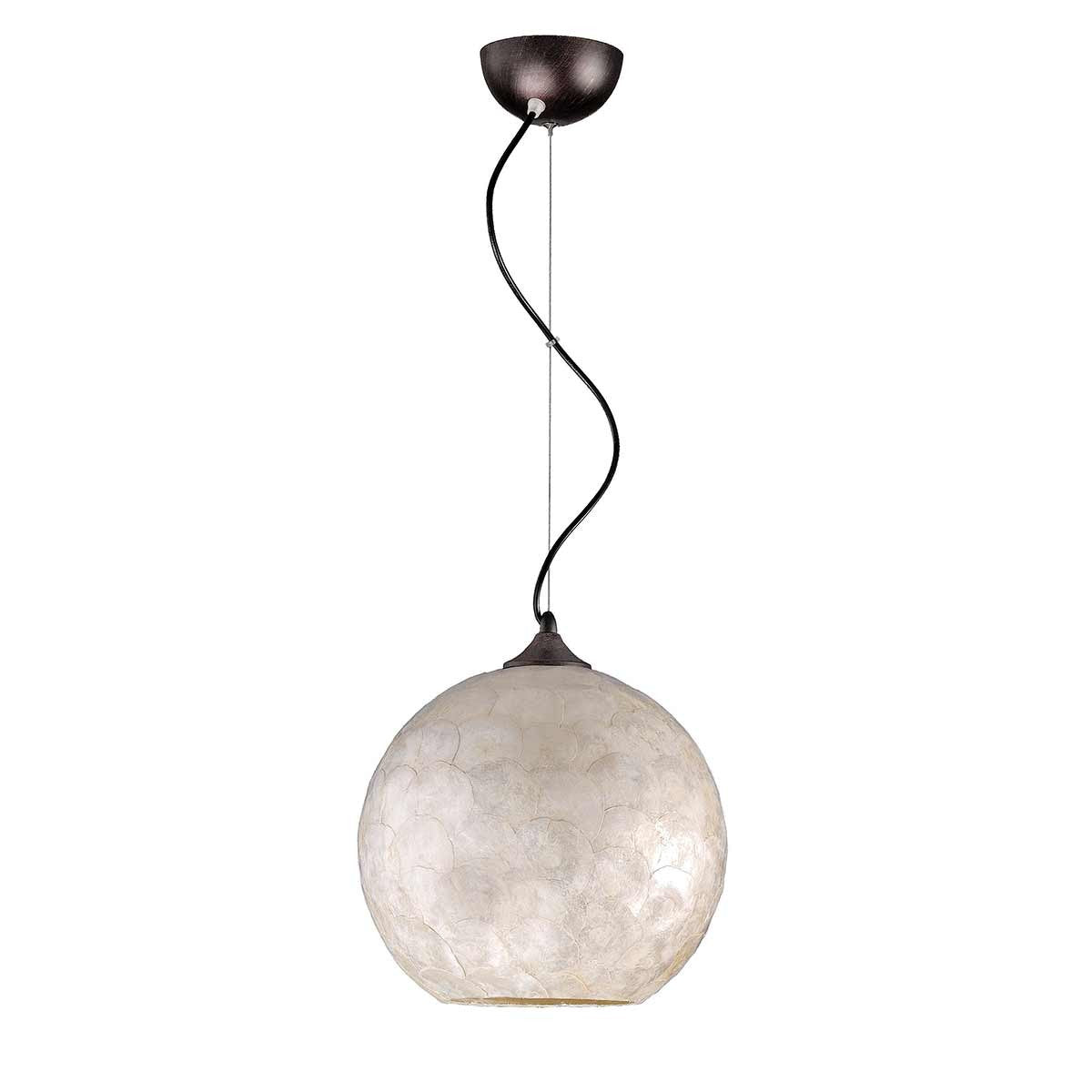 Dekoarte Lámpara Colgante Moderna Nácar y Cromo - Estilo Elegante