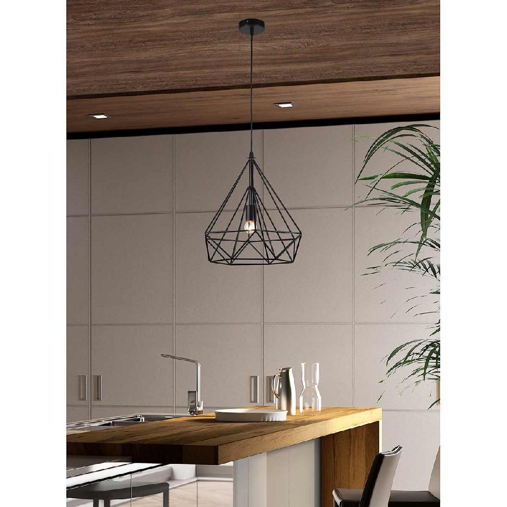 Dekoarte Lámpara Colgante Negra Estilo Industrial - Decoración Moderna