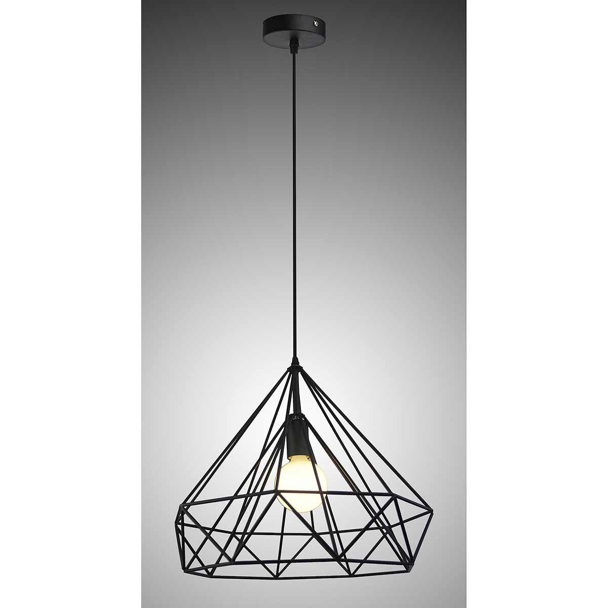 Dekoarte Lámpara Colgante Negra Estilo Industrial - Decoración Moderna