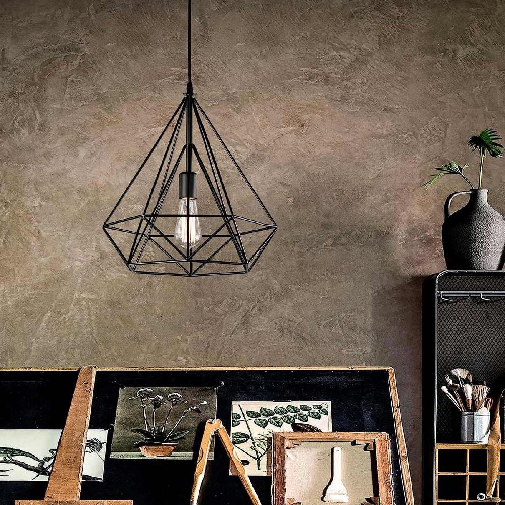 Dekoarte Lámpara Colgante Negra Y Dorada - Estilo Minimalista