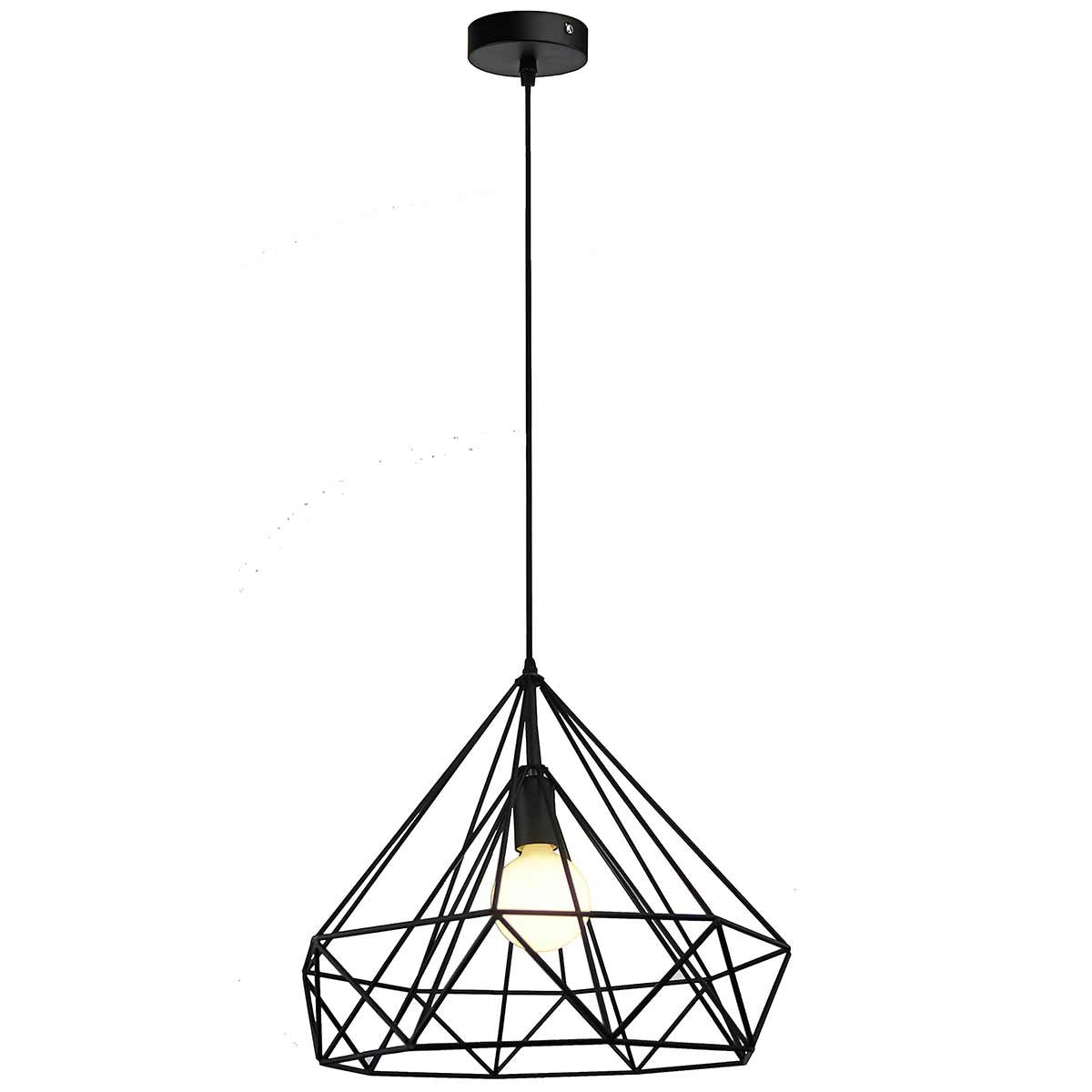 Dekoarte Lámpara Colgante Negra y Dorada - Estilo Minimalista