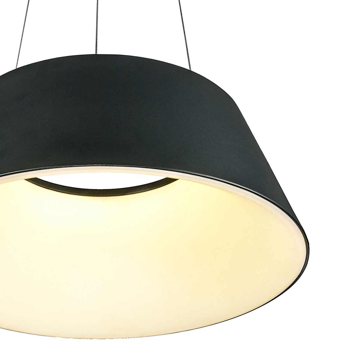 Dekoarte Lámpara Colgante Trapecio Color Negro 66W LED Luz Cálida A++