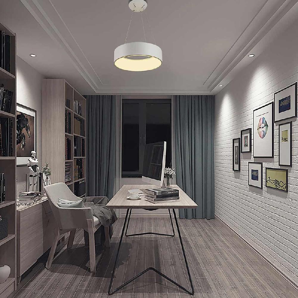 Dekoarte Lámpara De Techo Colgante LED 42W Blanca Con Luz Cálida 3000K