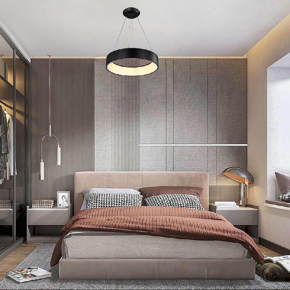 Dekoarte Lámpara De Techo Colgante LED Negra - Diseño Moderno