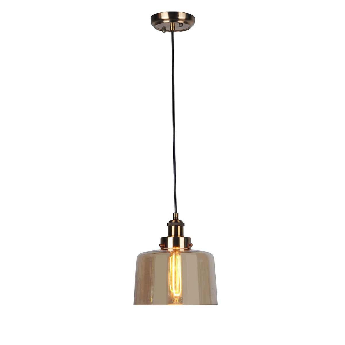 Dekoarte Trío de Lámparas Colgantes Negra Estilo Industrial A+