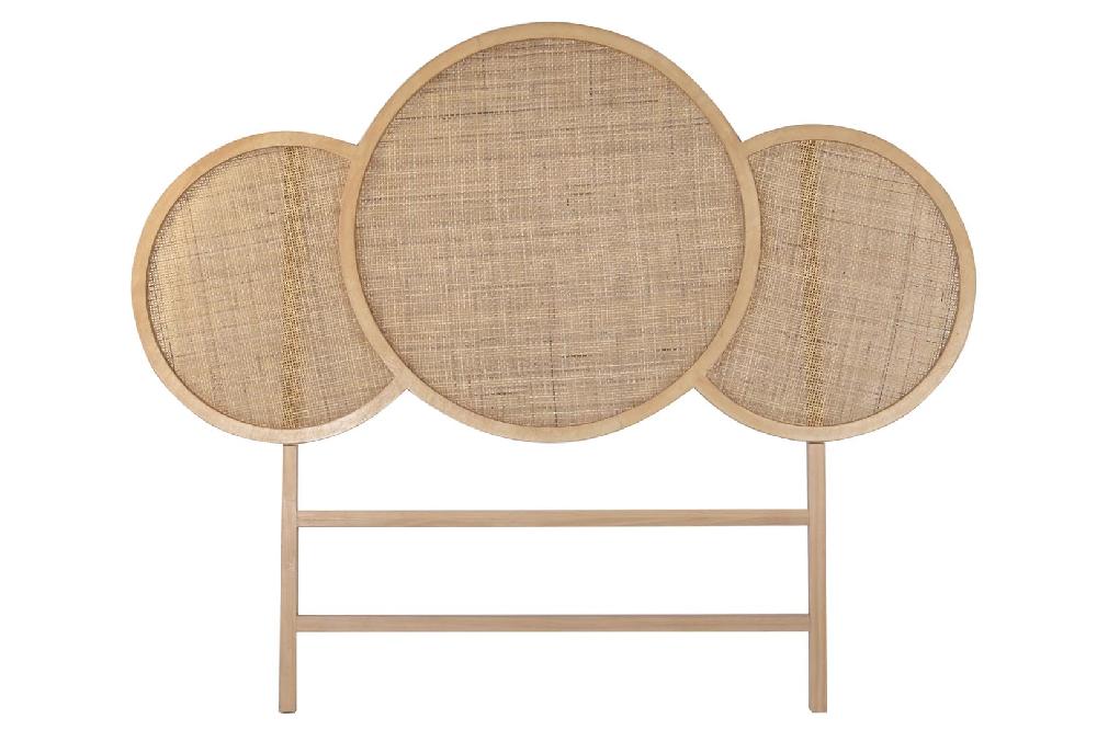 Dekodonia CABECERO CAMA PAULOWNIA RATAN 160X3X130 NATURAL