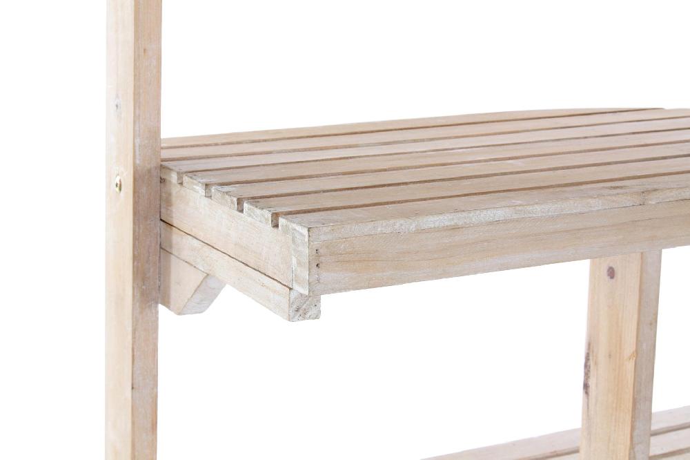 Dekodonia Carro Abeto 118x53x166 Ruedas Natural Marron Claro