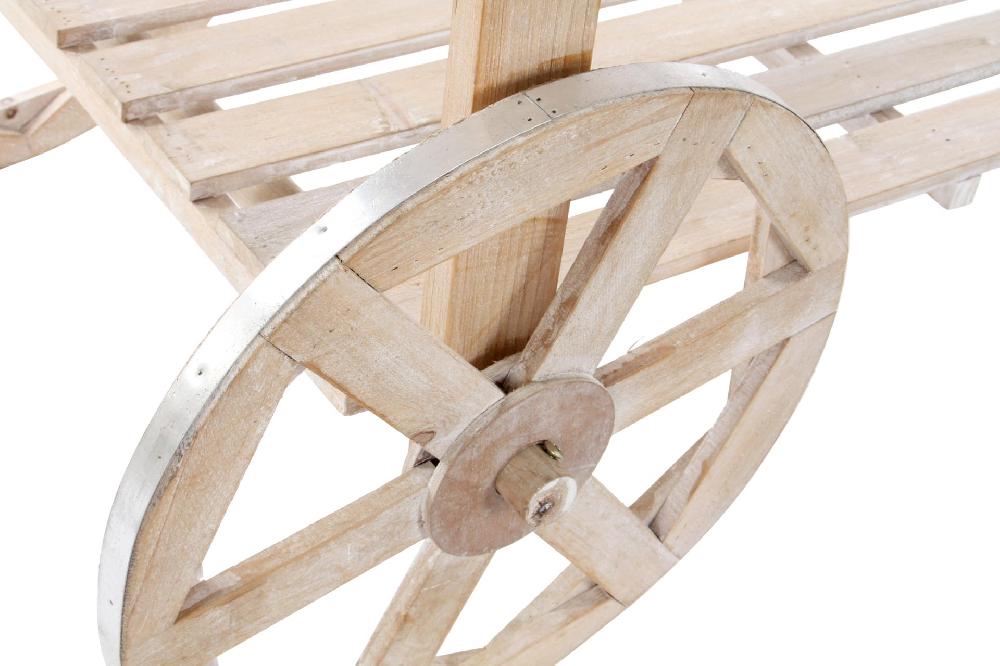 Dekodonia Carro Abeto 118x53x166 Ruedas Natural Marron Claro